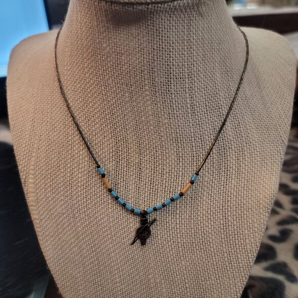 Vintage Sterling Silver Bow & Arrow Pendant Necklace Bead Accents & Barrel Clasp - Picture 9 of 9